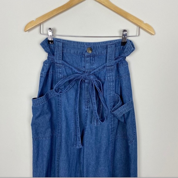 American Eagle High-Waisted Denim Palazzo Pants - Picture 2 of 5